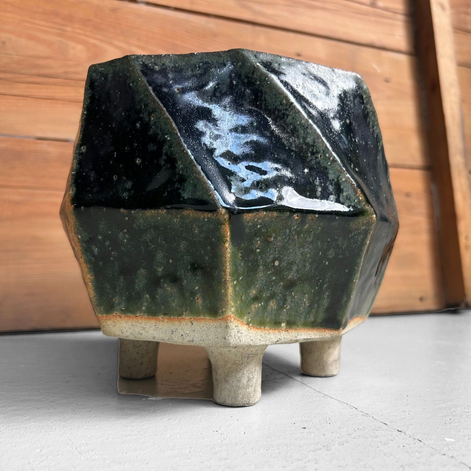 Organische Japanse Mid-Century Ikebana Vaas – jaren ’60