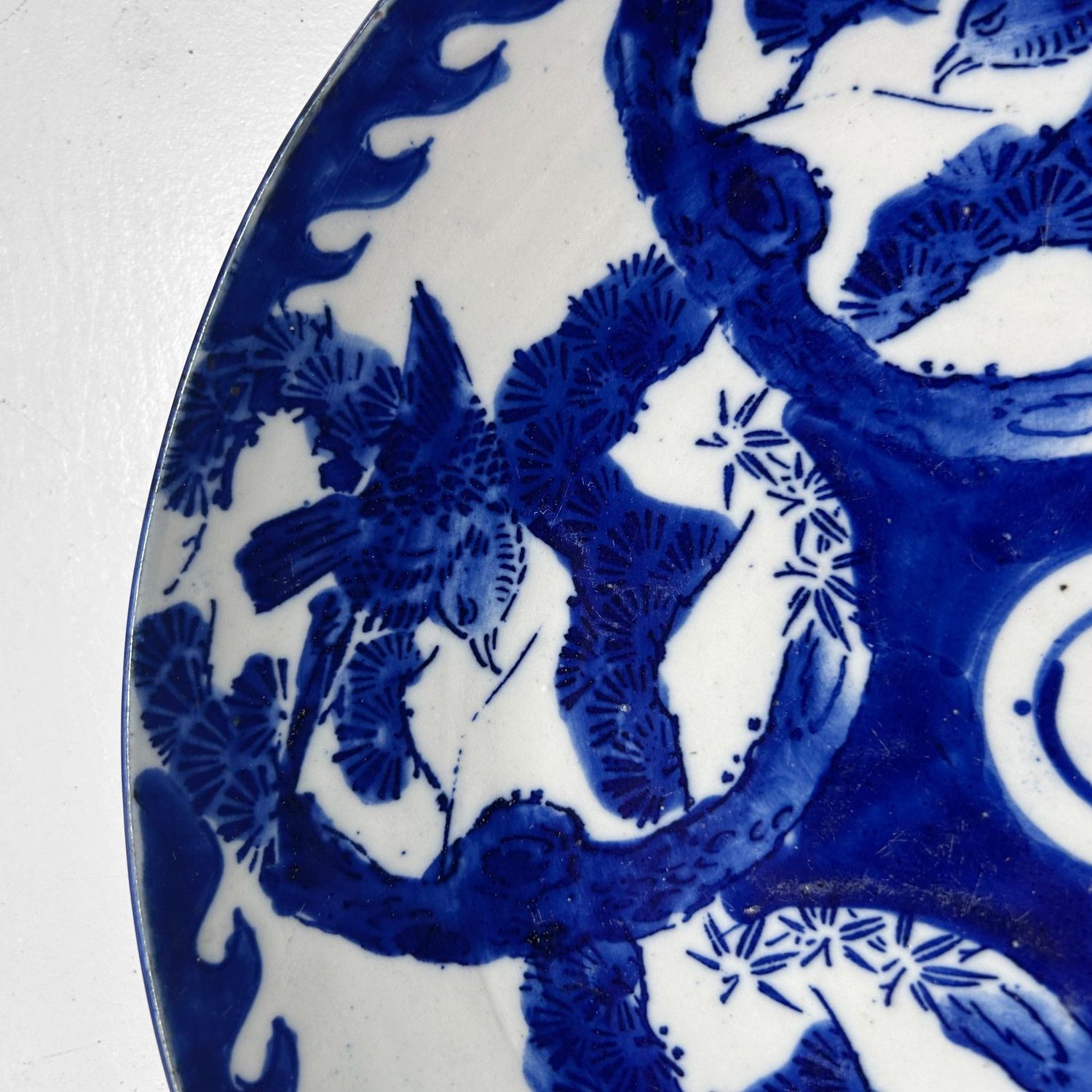 Antique Japanese Porcelain Plate with Bird Motif – Arita, ca. 1850–1880