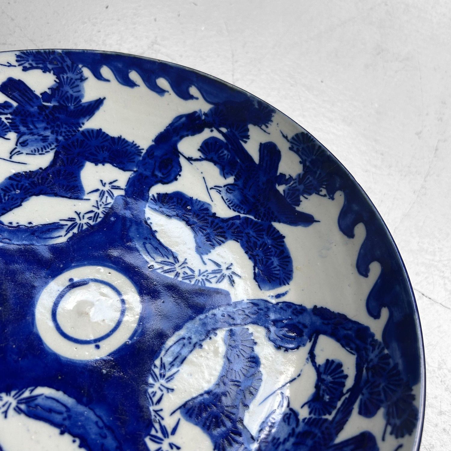 Antique Japanese Porcelain Plate with Bird Motif – Arita, ca. 1850–1880