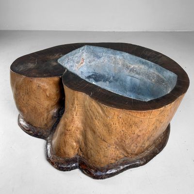 Organische Japanse houten Hibachi – Meiji periode, ca. 1910