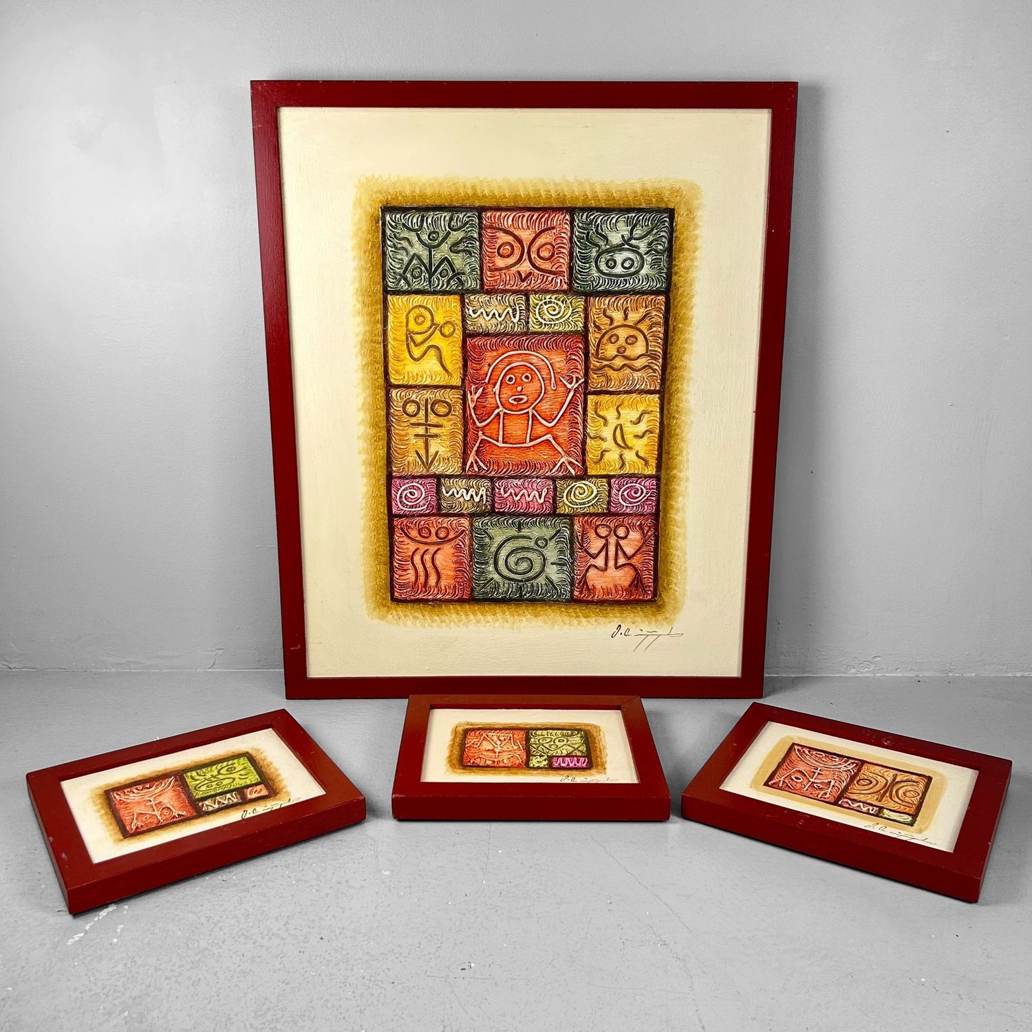 Set of Paintings – Oil on Canvas, Dominican Republic, ca. 1970s