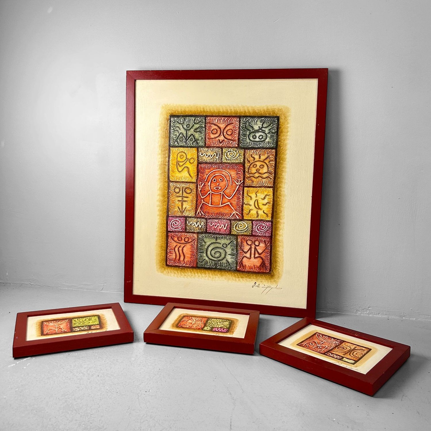 Set of Paintings – Oil on Canvas, Dominican Republic, ca. 1970s