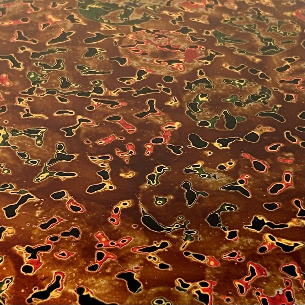 Vintage Japanese Serving Dish – Tsugaru-nuri Lacquer Technique, 1960s