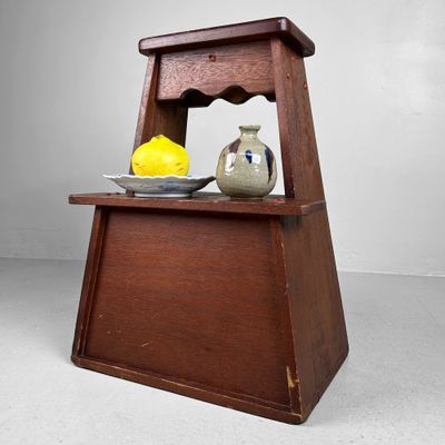 Decoratieve Houten Opstap, Fumidai – 1950s, Japan