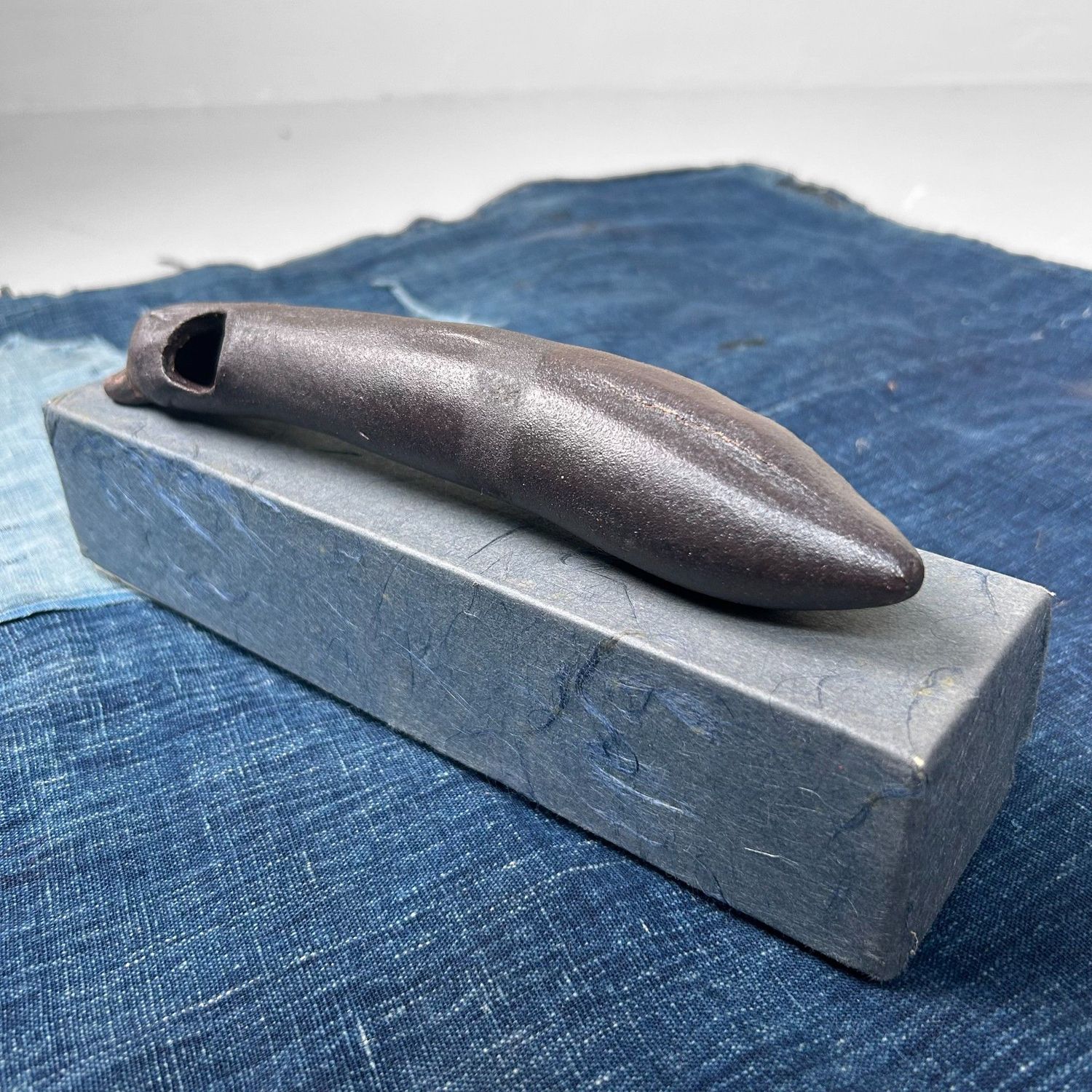 Japanese Ikebana Wall Vase, “Nasu” – Metal, 1960s