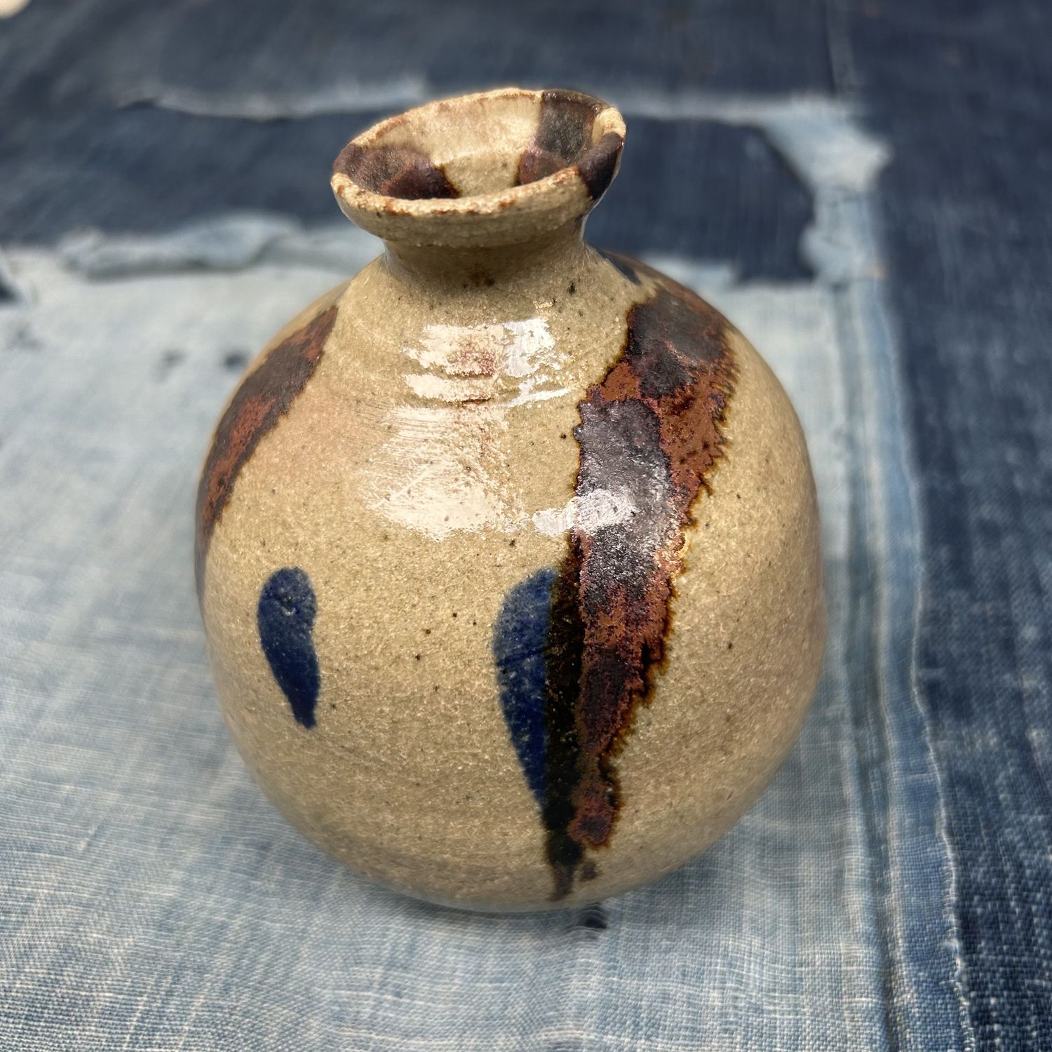 ​Kleine Ikebana Vaas – Mashiko-stijl, 1950s, Japan