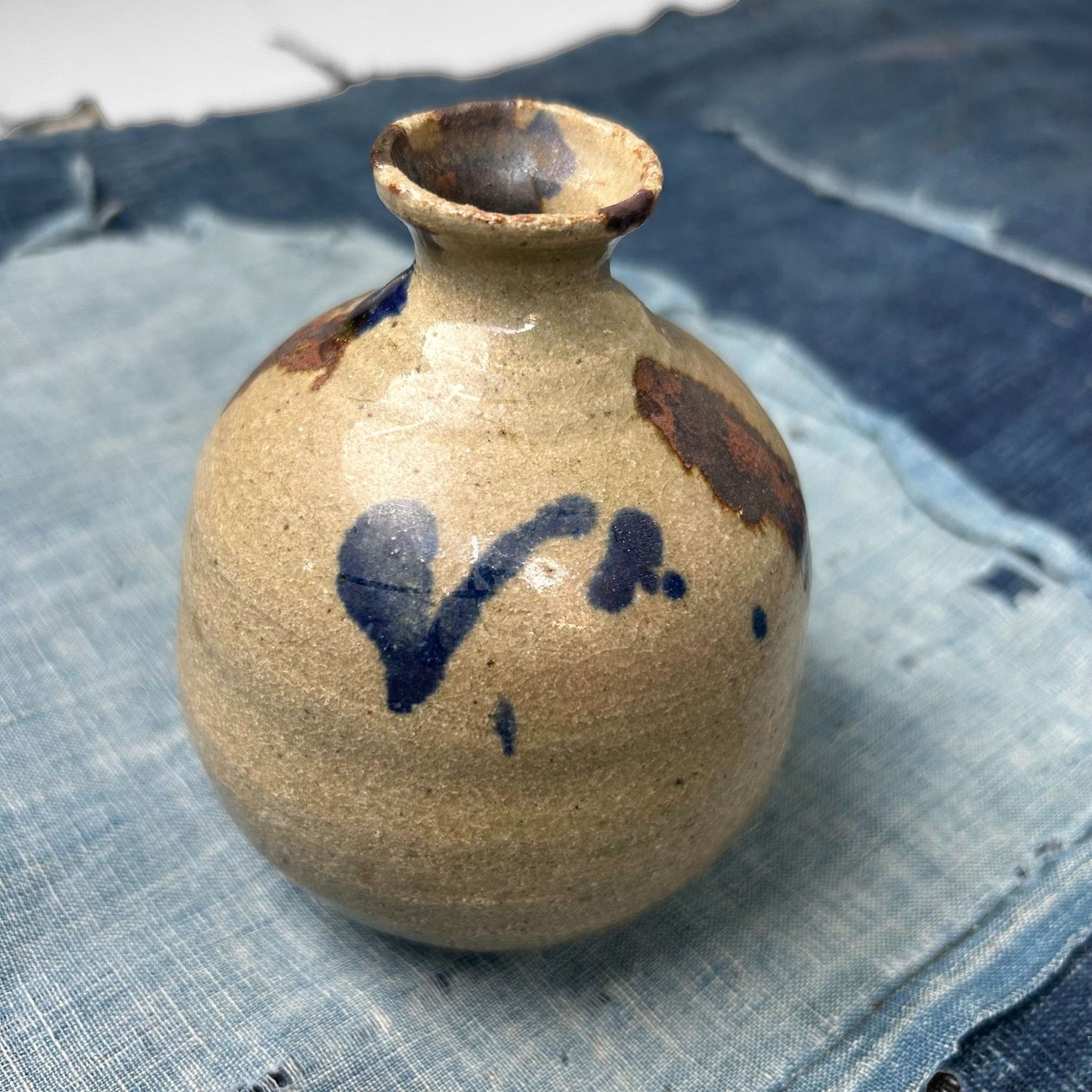 ​Kleine Ikebana Vaas – Mashiko-stijl, 1950s, Japan