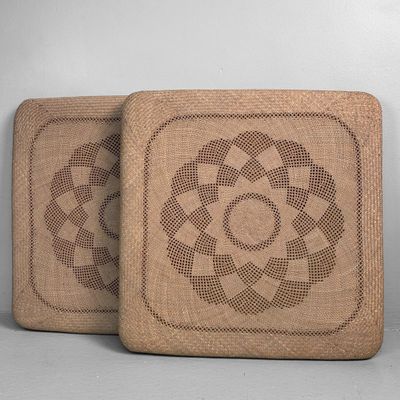 ​Set van Twee Zabuton Zitkussens – Japan, 1960s