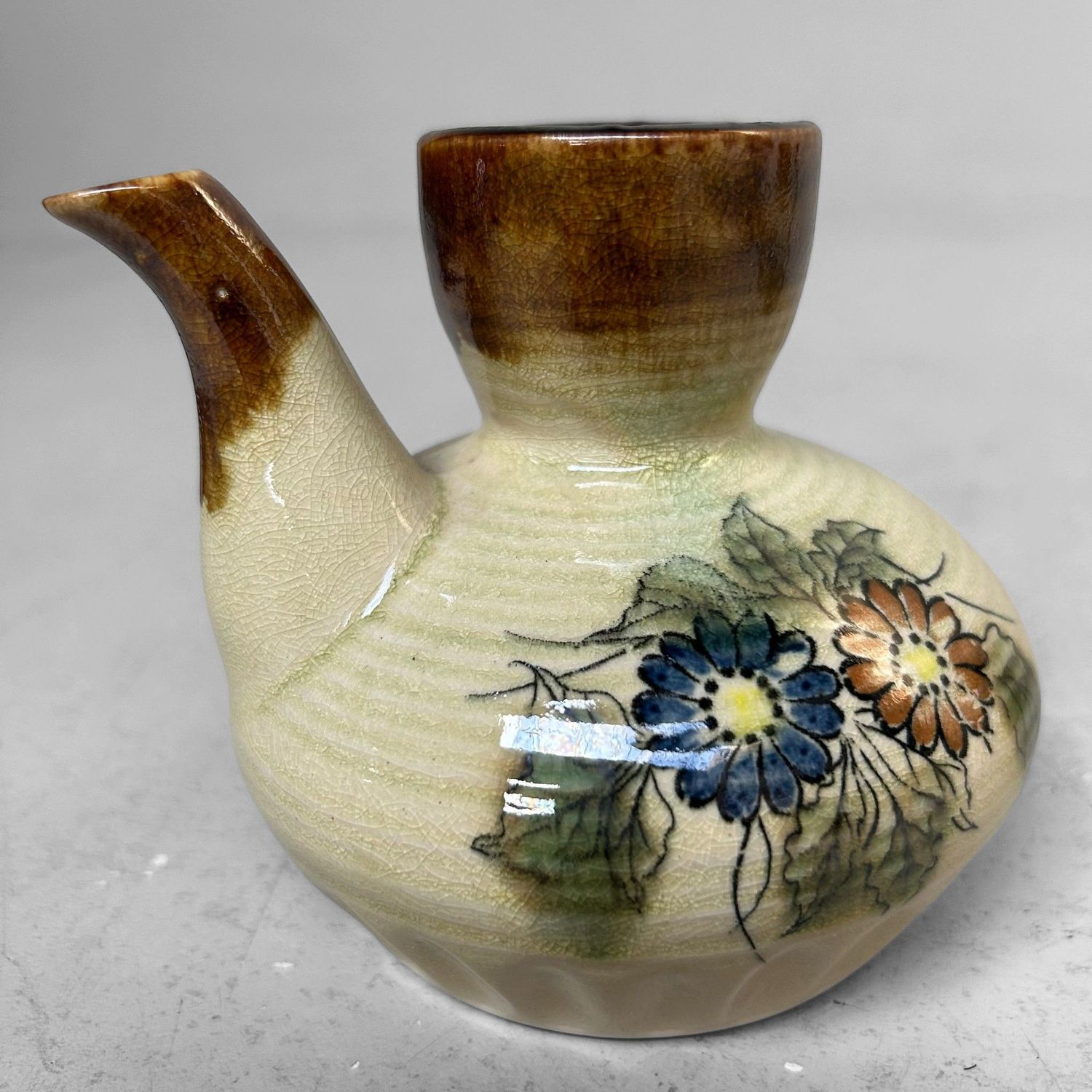 Vintage Japanese Ceramic Set – Donabe (Hotpot) & Sake Set, 1970s