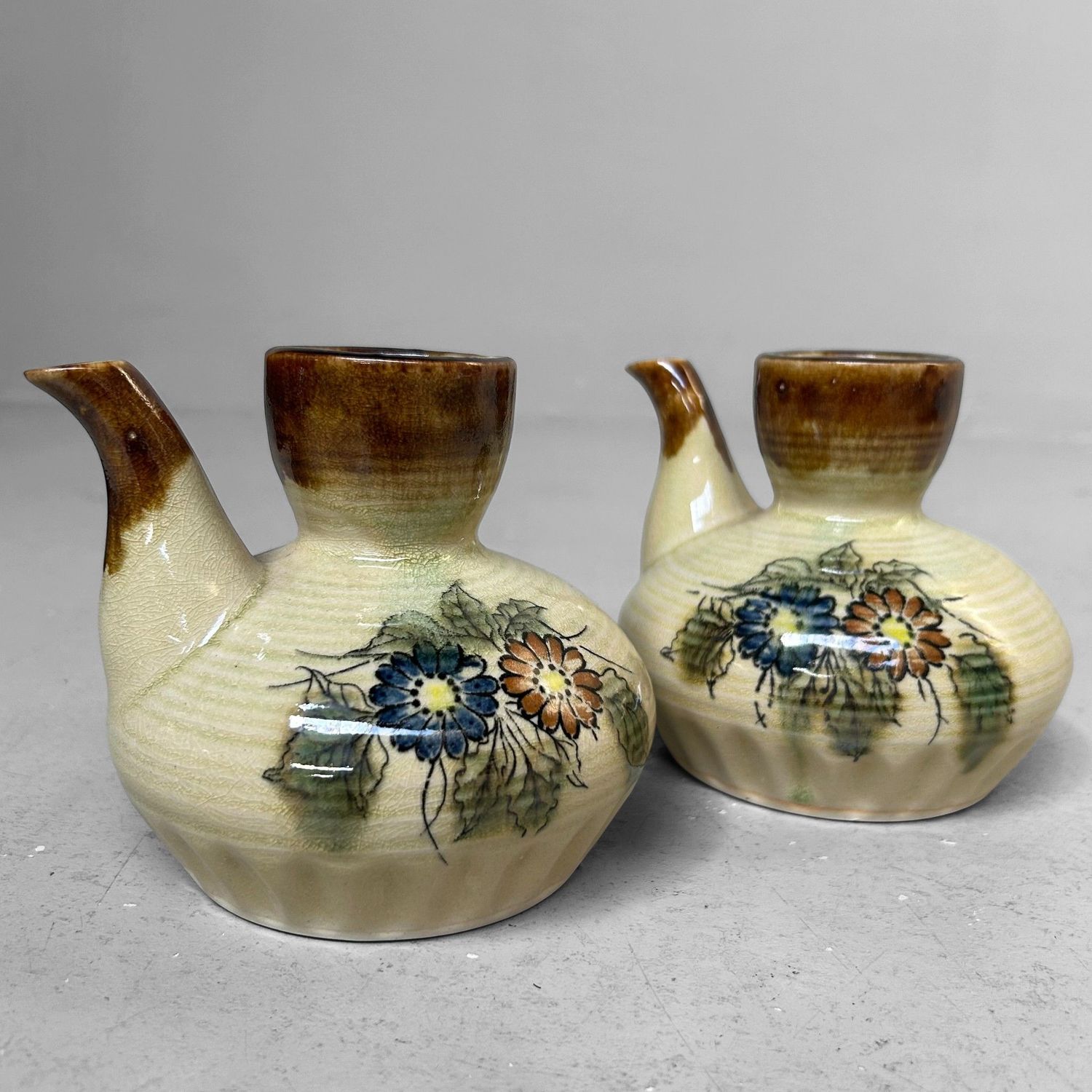 Vintage Japanese Ceramic Set – Donabe (Hotpot) & Sake Set, 1970s