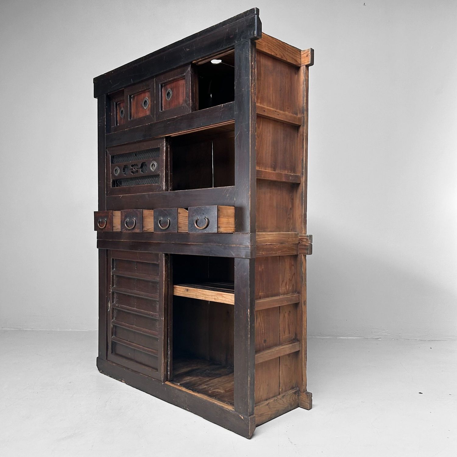 Traditional Mizuya Tansu, Japanese Kitchen Chest, ca. 1890–1920