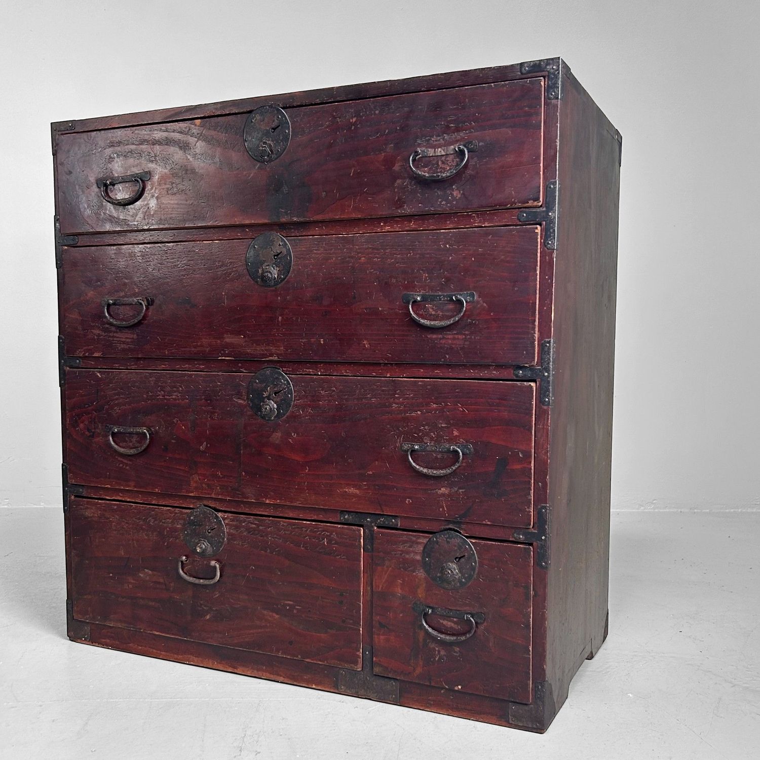 Sfeervolle Japanse Tansu, Ladekast, 1900–1920