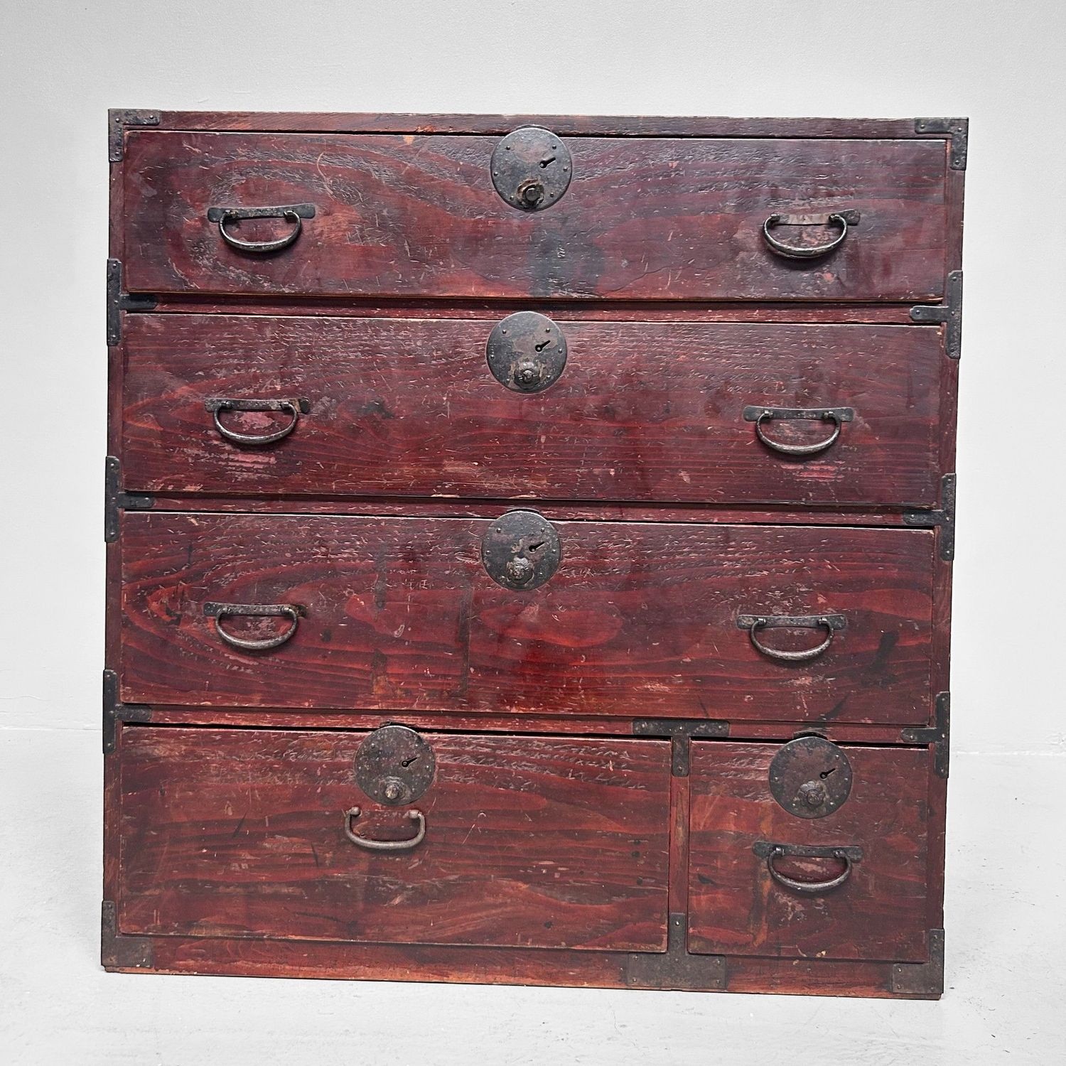 Sfeervolle Japanse Tansu, Ladekast, 1900–1920