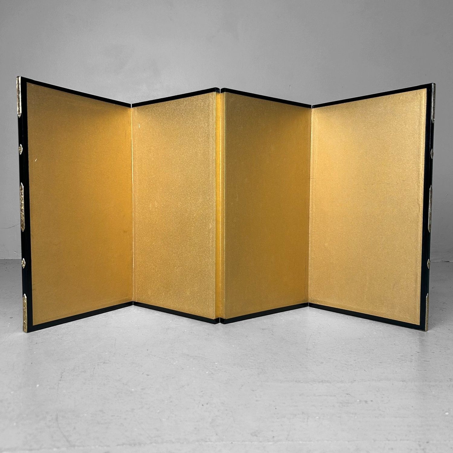 ​Klein Decoratief Japans Goudscherm, Byōbu, jaren '60