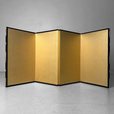 Klein Decoratief Japans Goudscherm, Byōbu, jaren '60 Klein Decoratief Japans Goudscherm, Byōbu, jaren '60