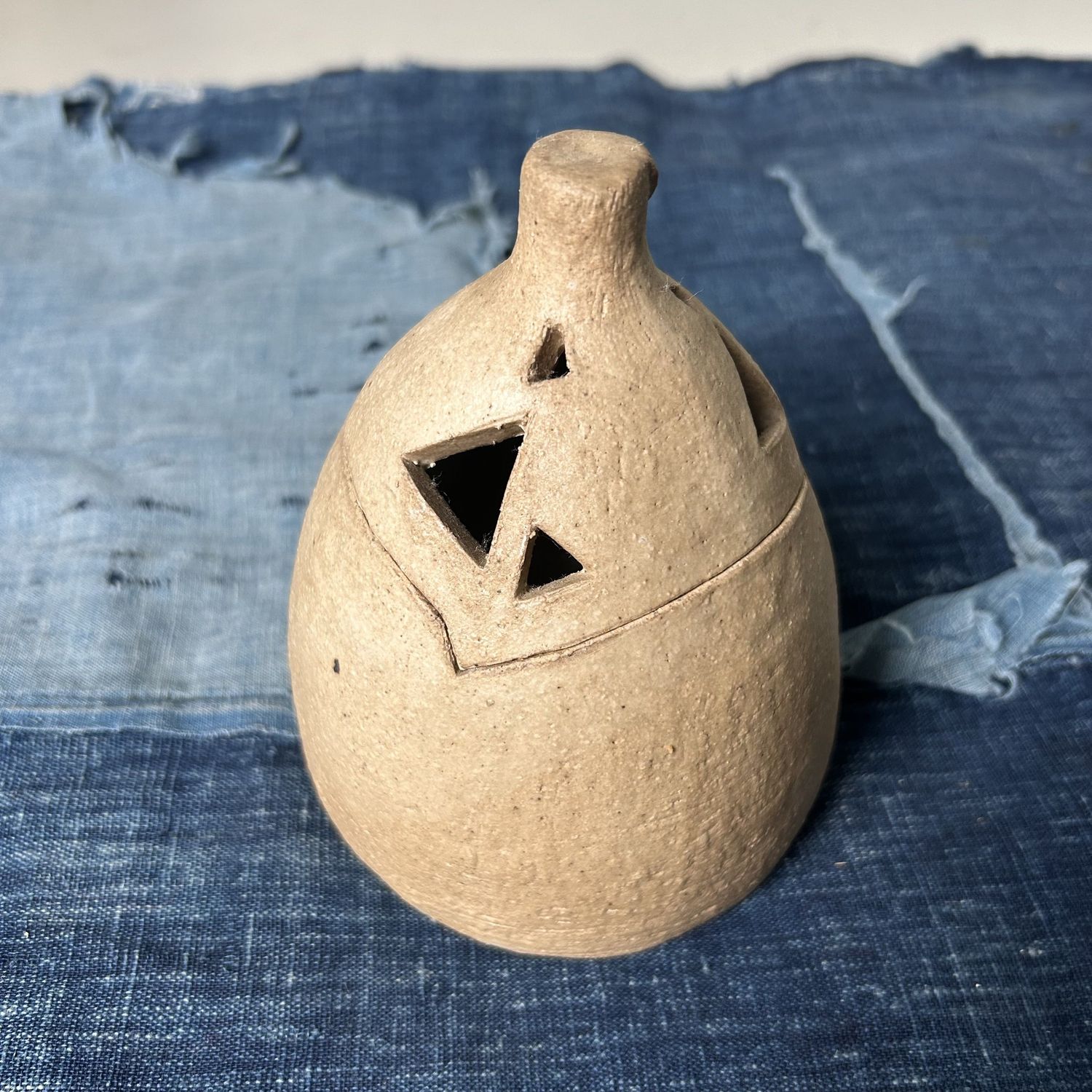 Small Japanese Vase/Incense Burner by Gassan (Takao Nagata), Kyoto, 1970