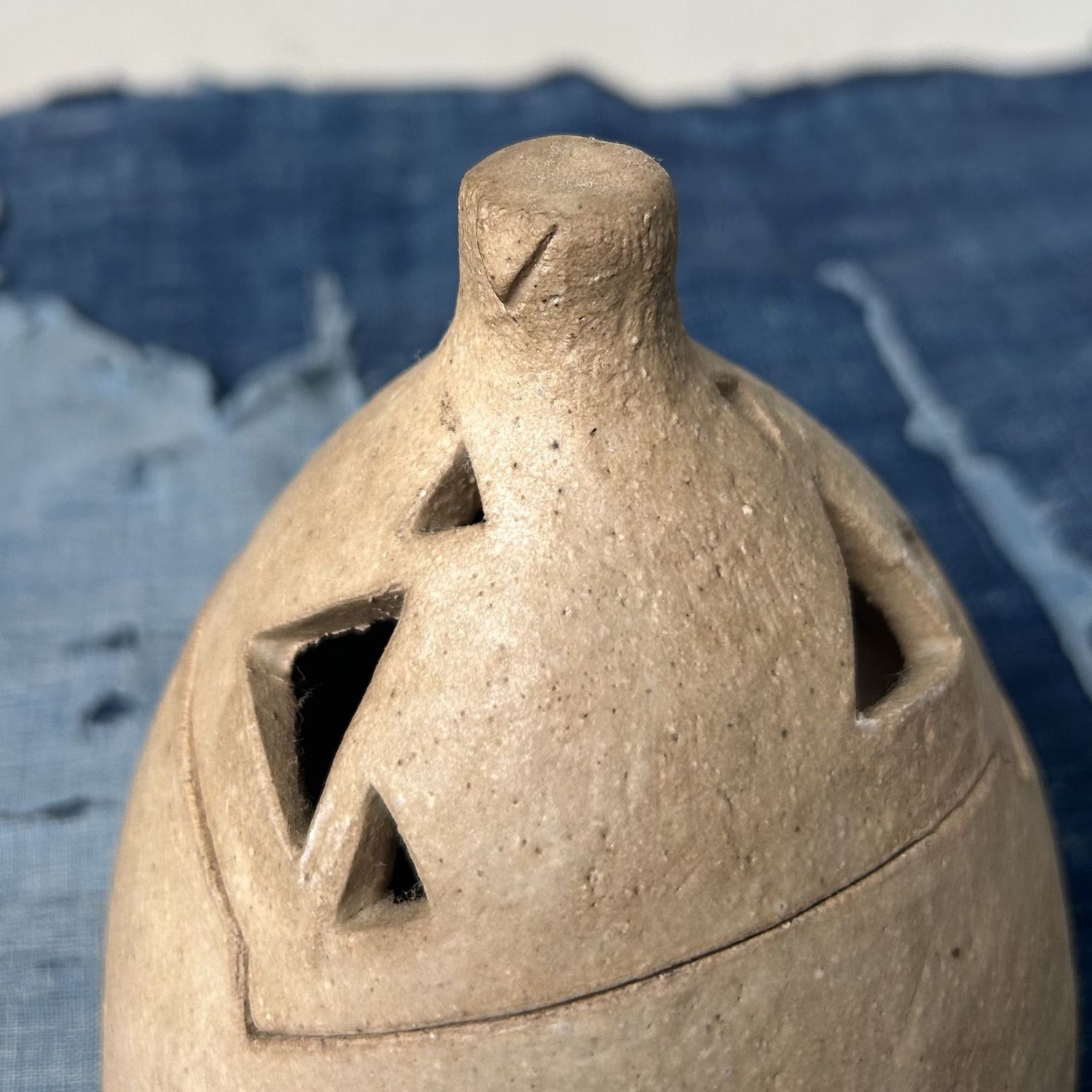 Small Japanese Vase/Incense Burner by Gassan (Takao Nagata), Kyoto, 1970