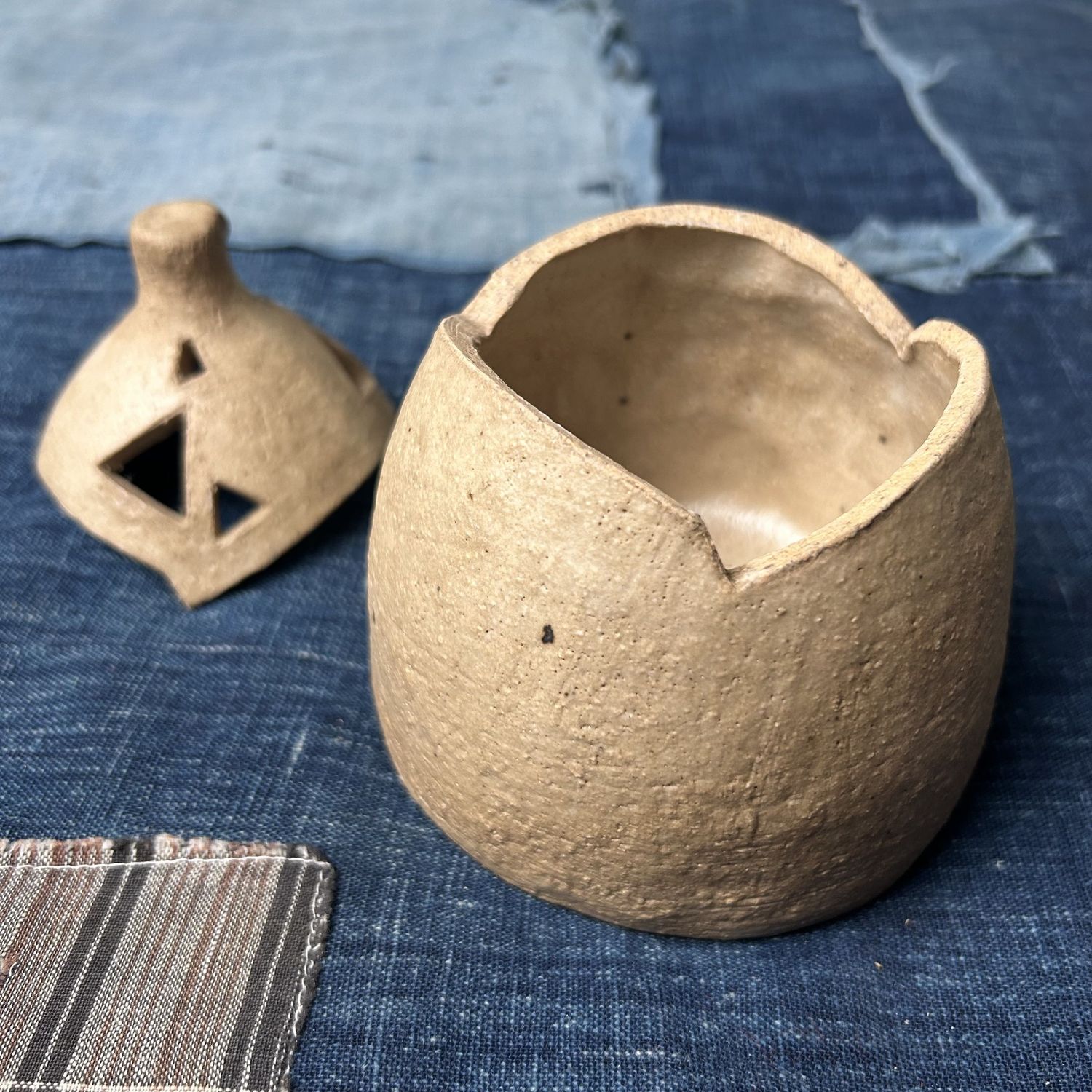 Small Japanese Vase/Incense Burner by Gassan (Takao Nagata), Kyoto, 1970