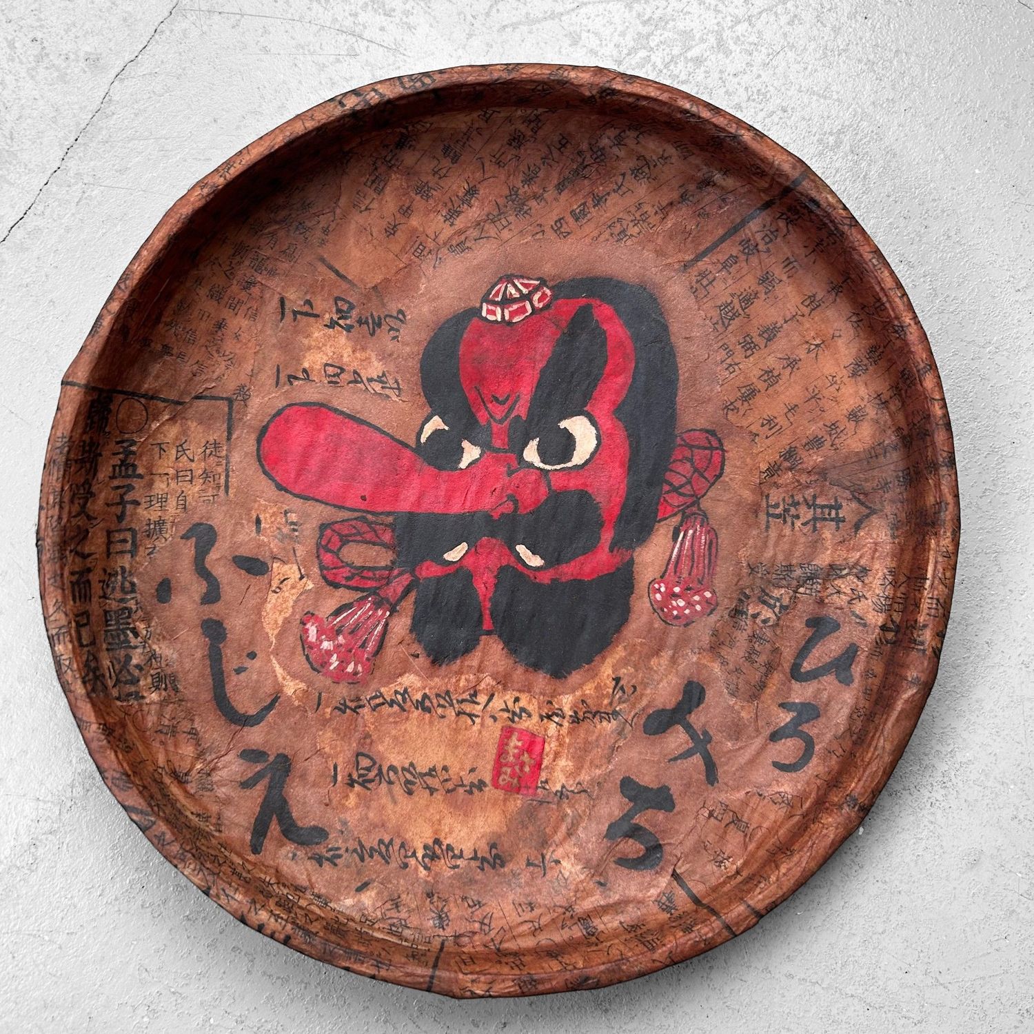 Japanse Bamboemandjes met Washi, ‘Tengu’, jaren 30