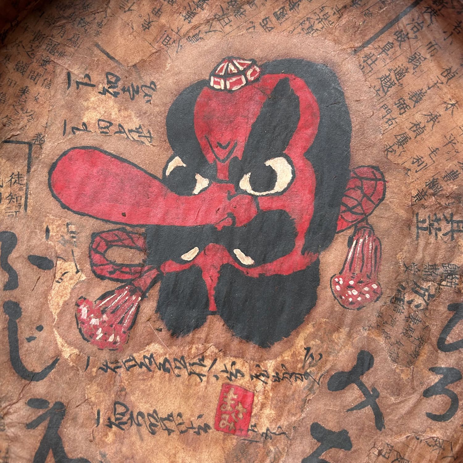 Japanse Bamboemandjes met Washi, ‘Tengu’, jaren 30