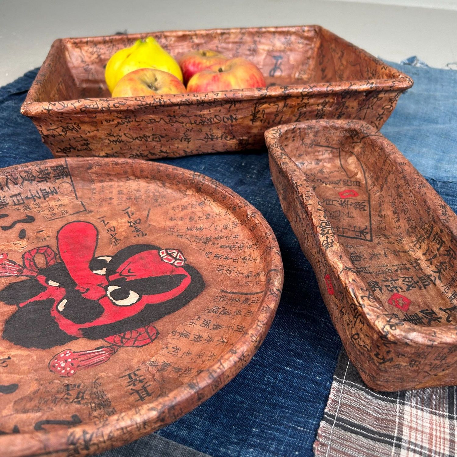 Japanse Bamboemandjes met Washi, ‘Tengu’, jaren 30