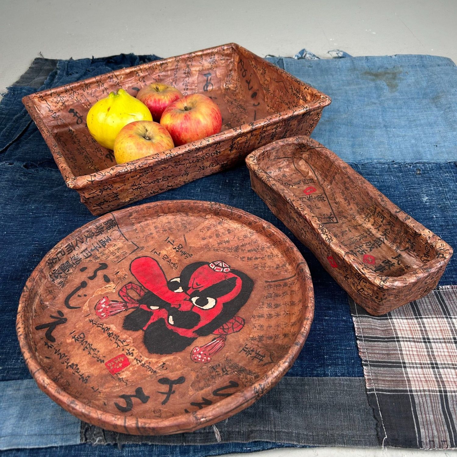 Japanse Bamboemandjes met Washi, ‘Tengu’, jaren 30