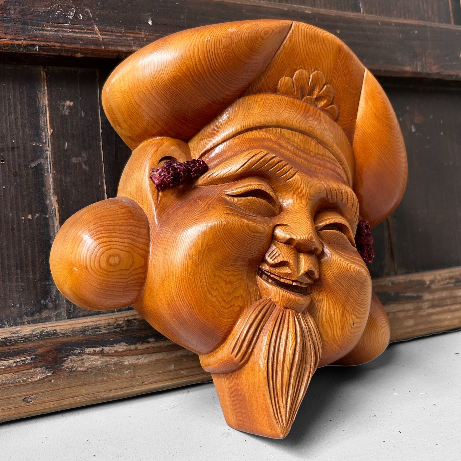 Japanese Wooden Masks – Ebisu & Daikokuten, 1960s