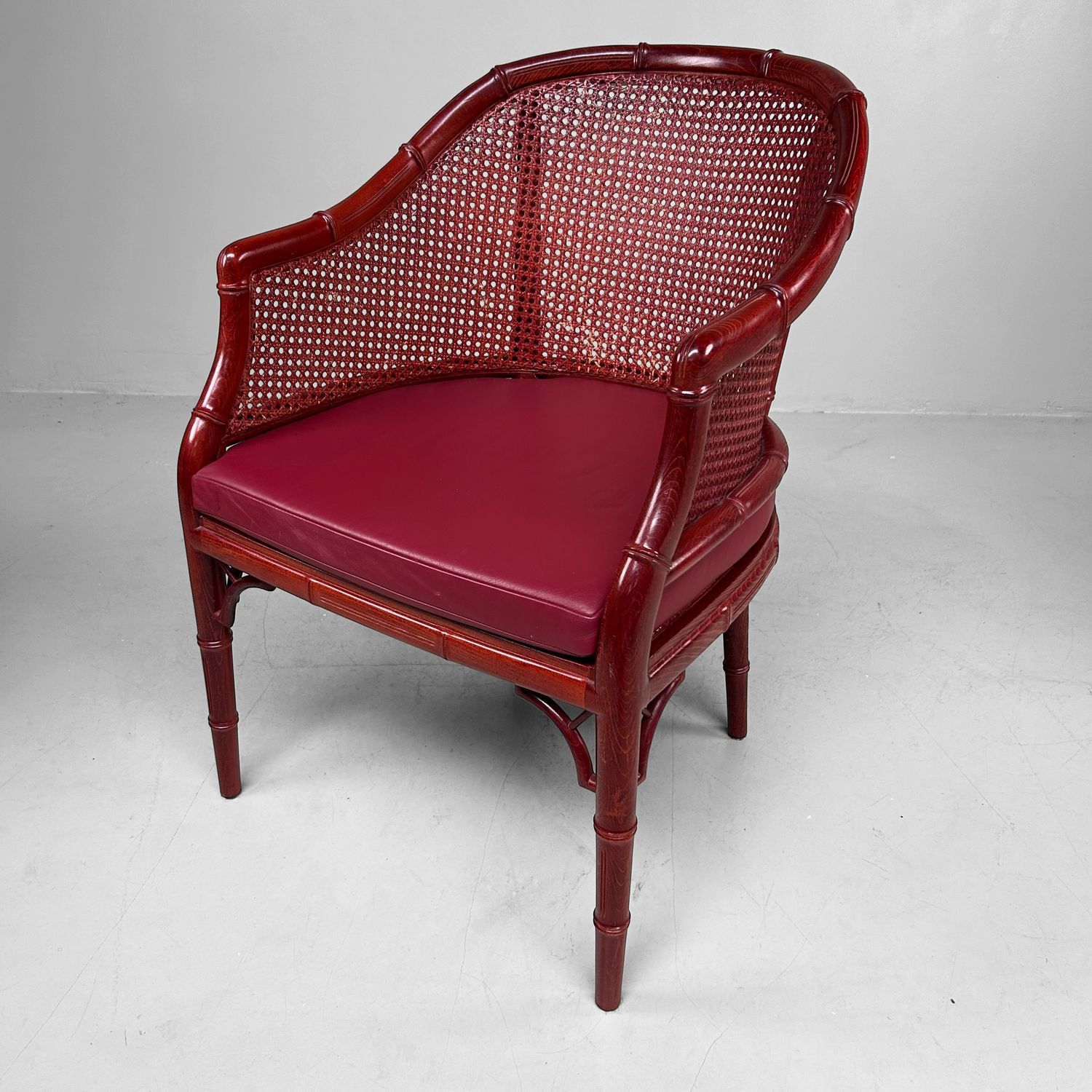 Vintage Giorgetti Faux Bamboo Armchair, 1980s