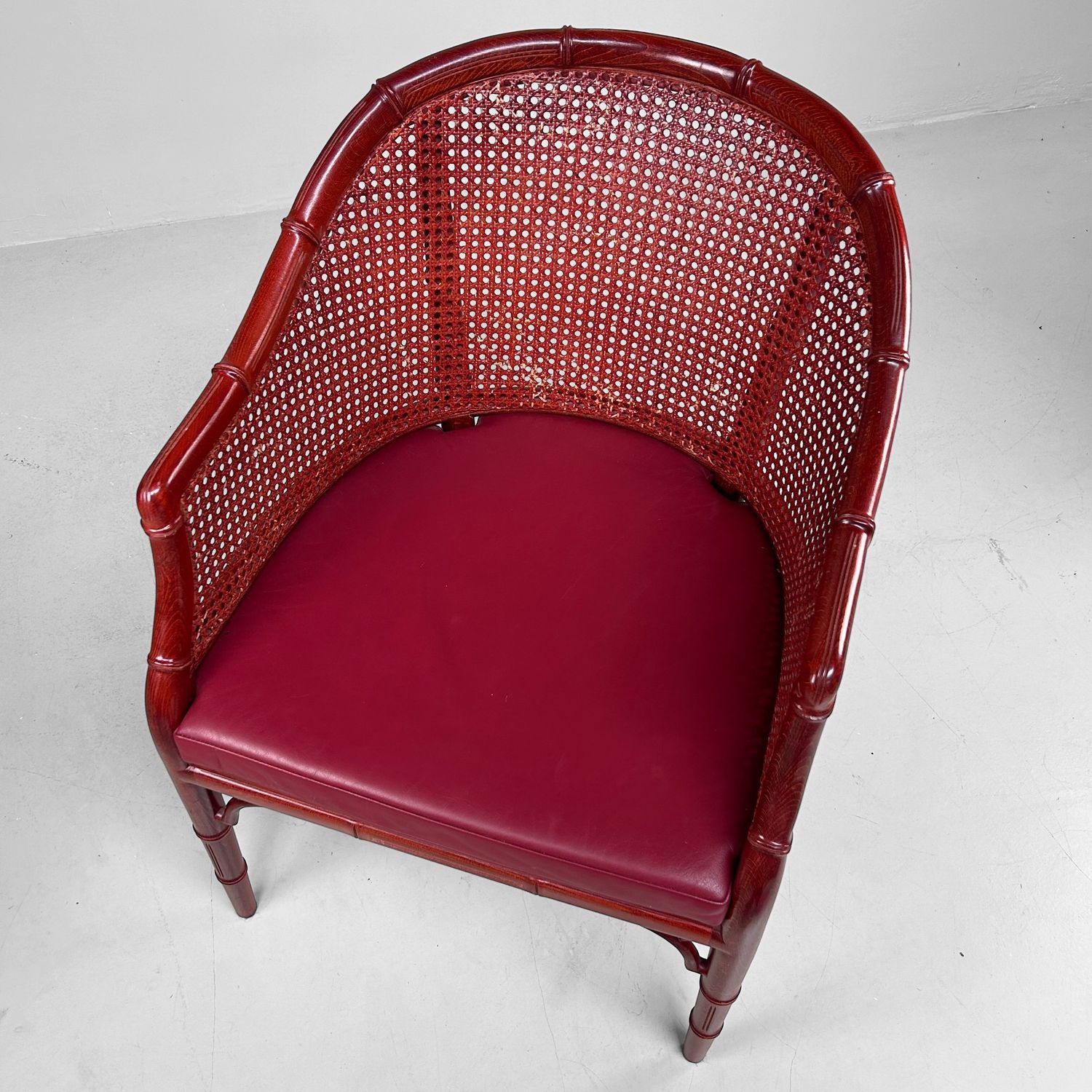 Vintage Giorgetti Faux Bamboo Armchair, 1980s