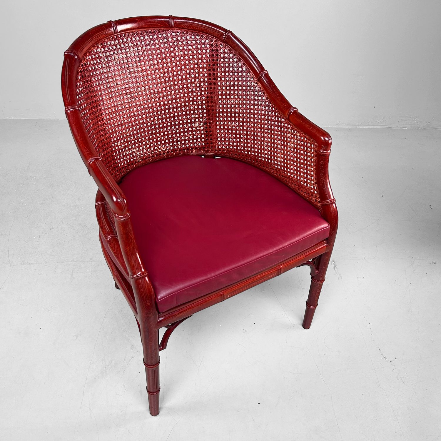Vintage Giorgetti Faux Bamboo Armchair, 1980s