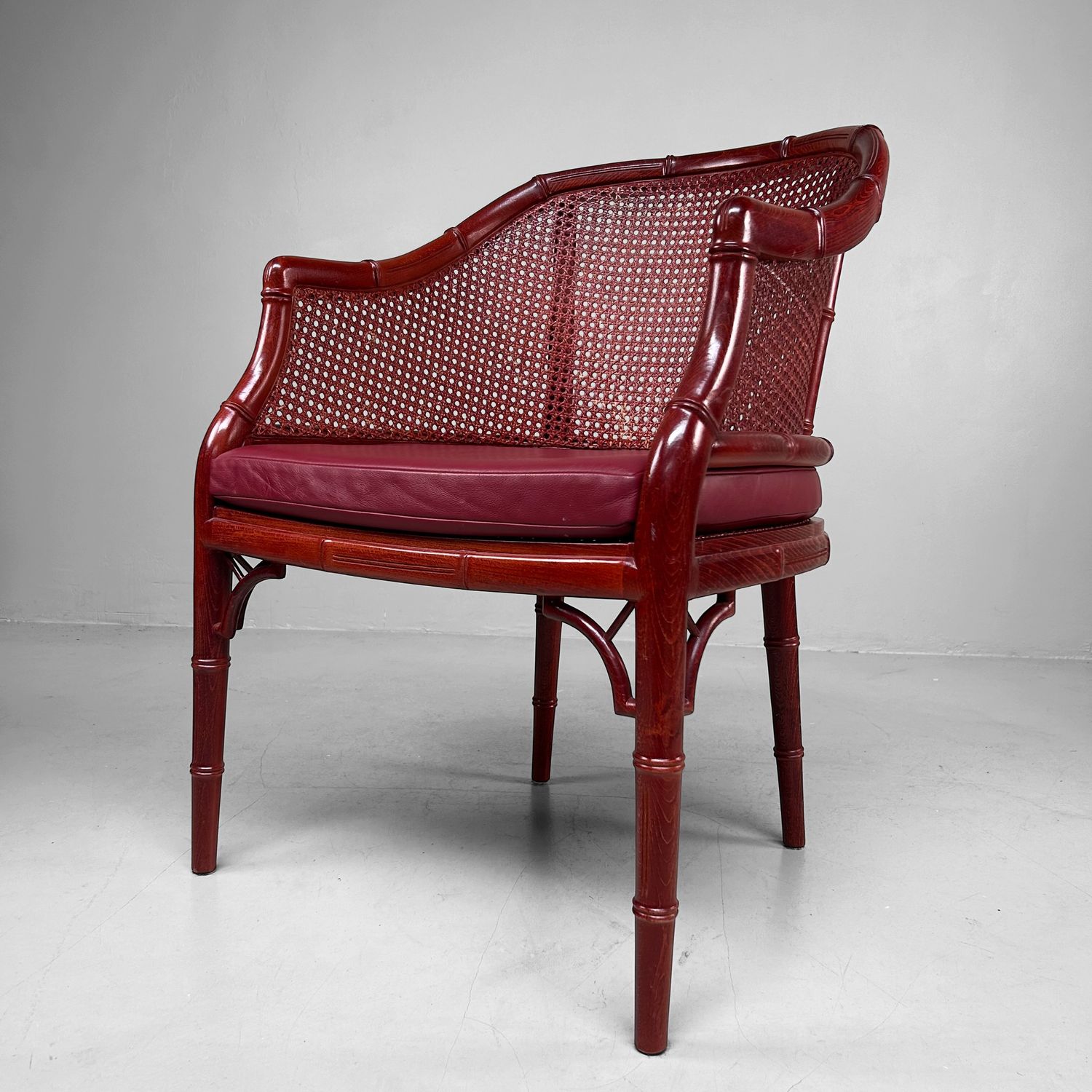 Vintage Giorgetti Faux Bamboo Armchair, 1980s