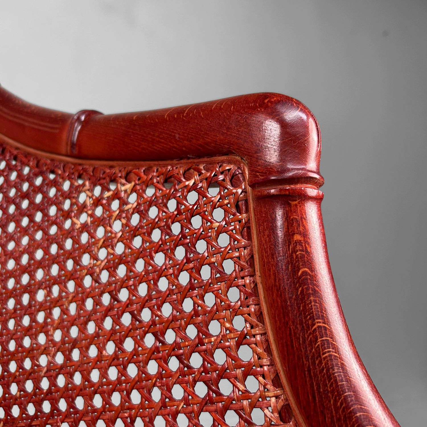 Vintage Giorgetti Faux Bamboo Armchair, 1980s