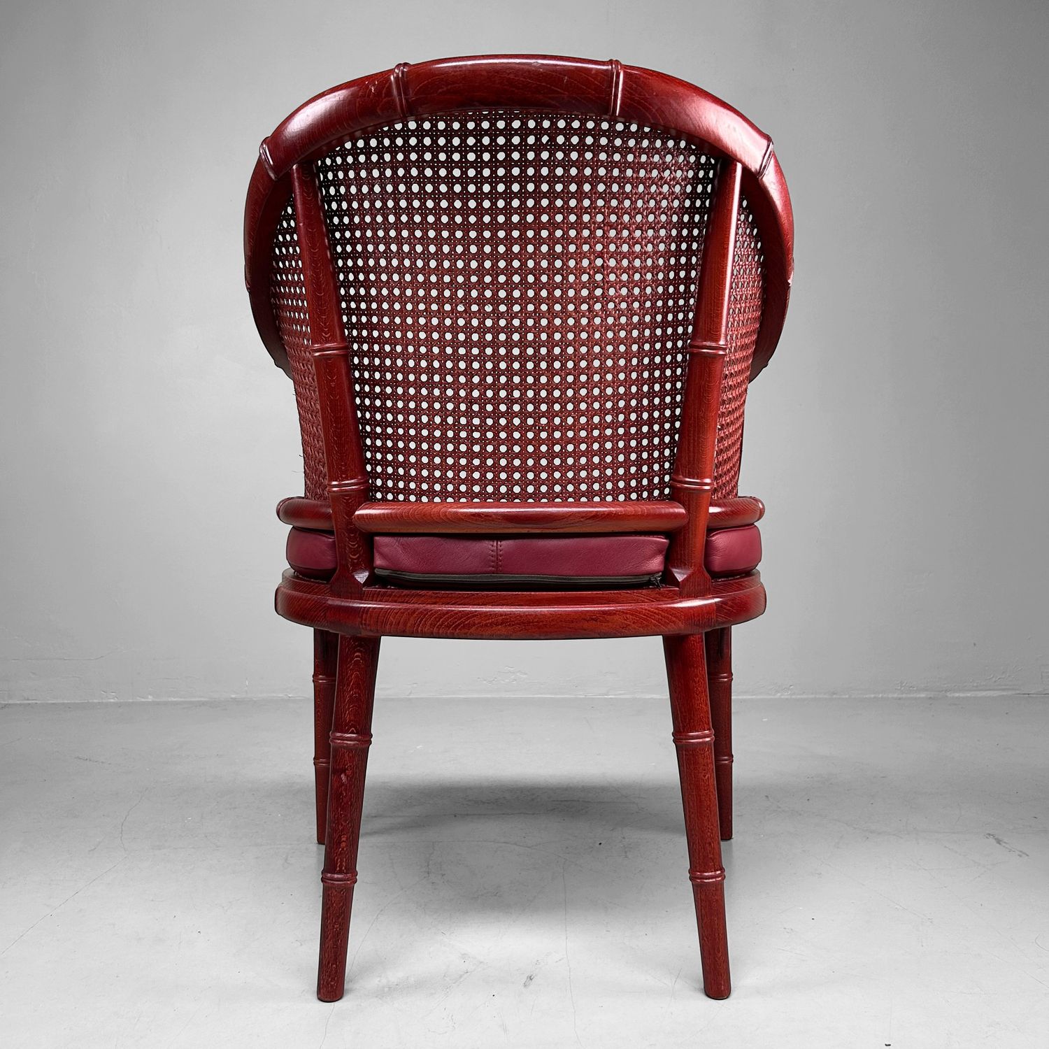 Vintage Giorgetti Faux Bamboo Armchair, 1980s