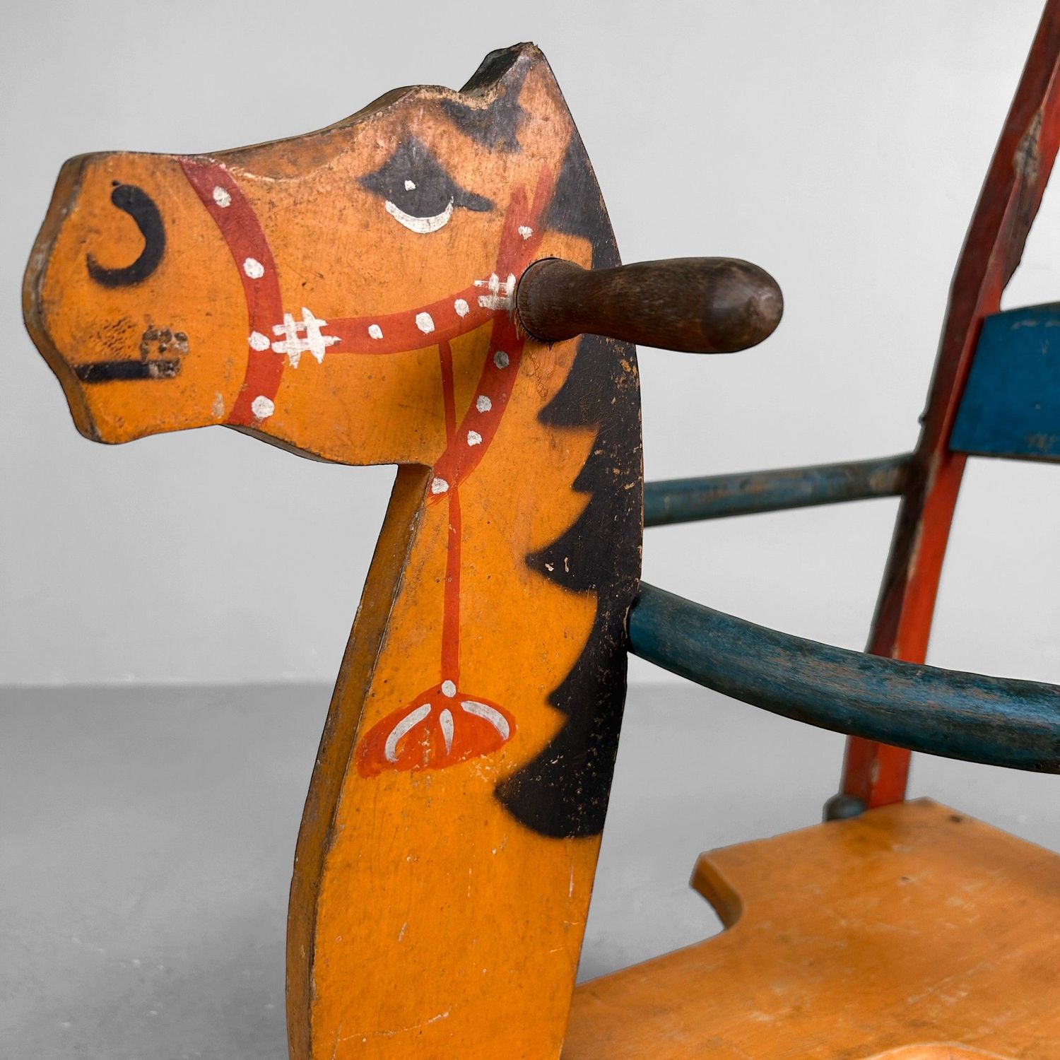 Decoratief Japans Houten Schommelpaard, 1940