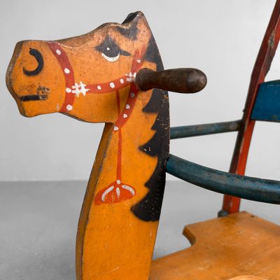 Decoratief Japans Houten Schommelpaard, 1940