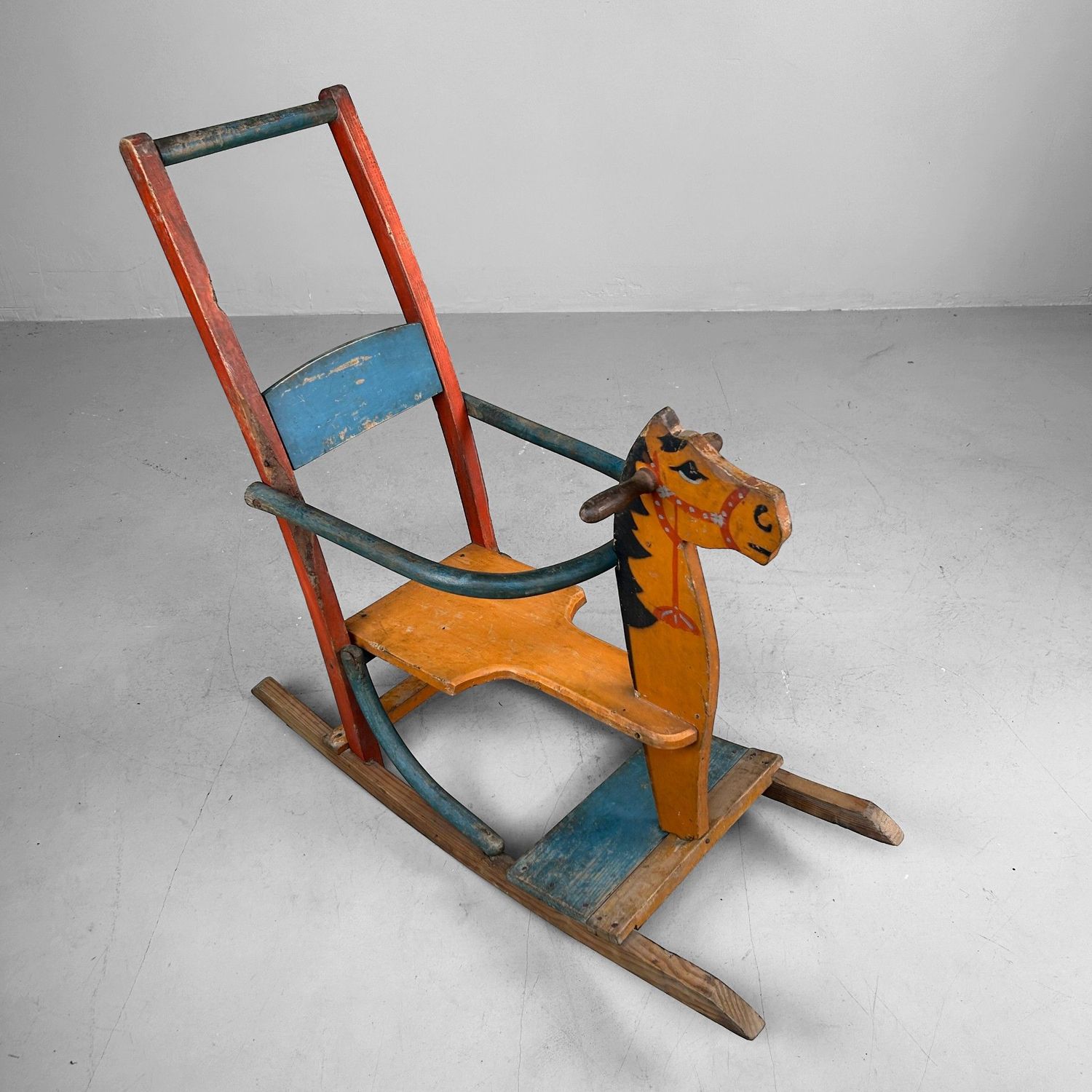Decoratief Japans Houten Schommelpaard, 1940