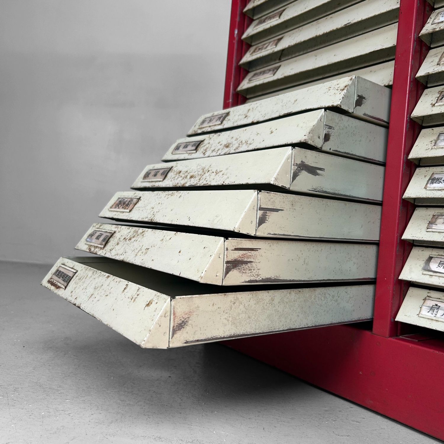 Vintage Japanse Metalen Werkplaatskast, Hitachi, 1960s