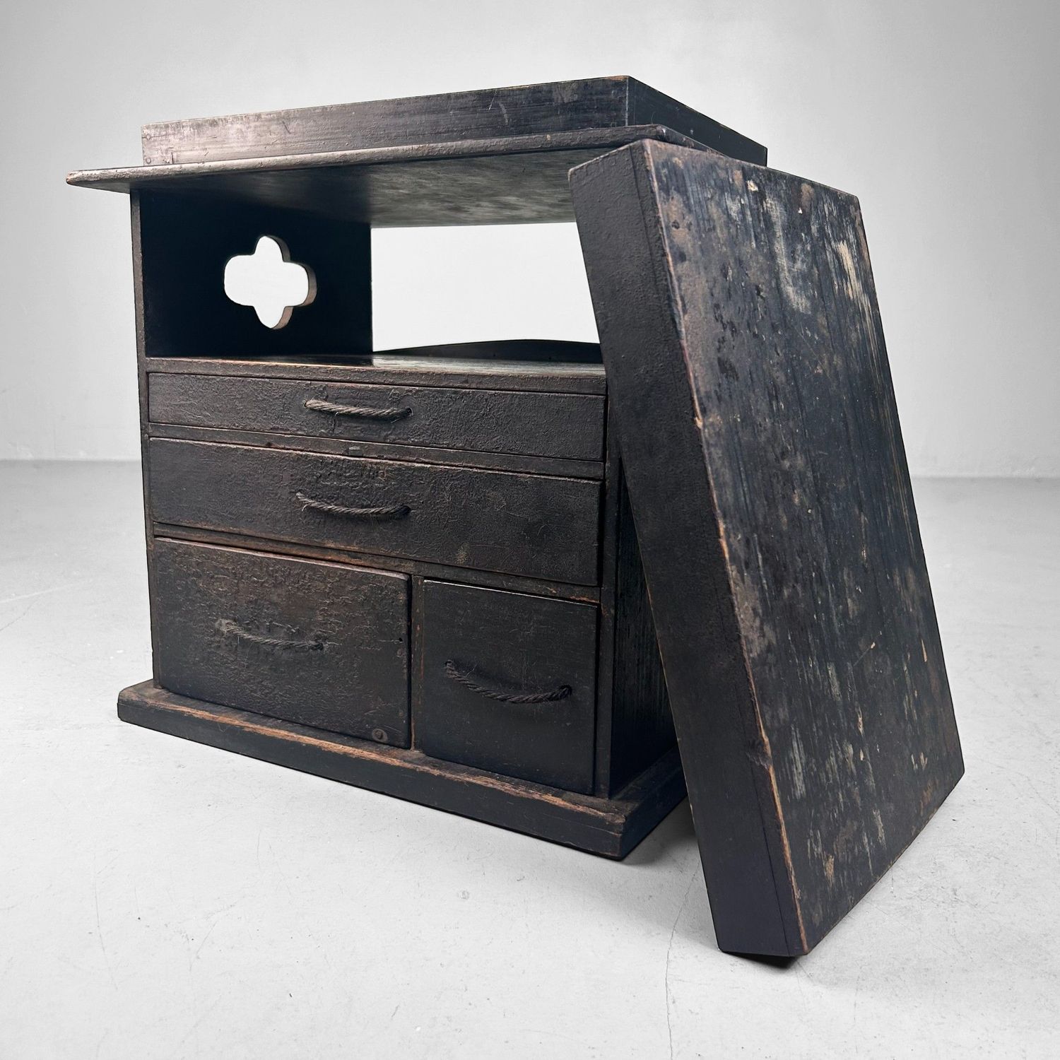 Antiek Japans Schrijverskastje, Suzuri Tansu, 1890s