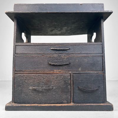Antiek Japans Schrijverskastje, Suzuri Tansu, 1890s