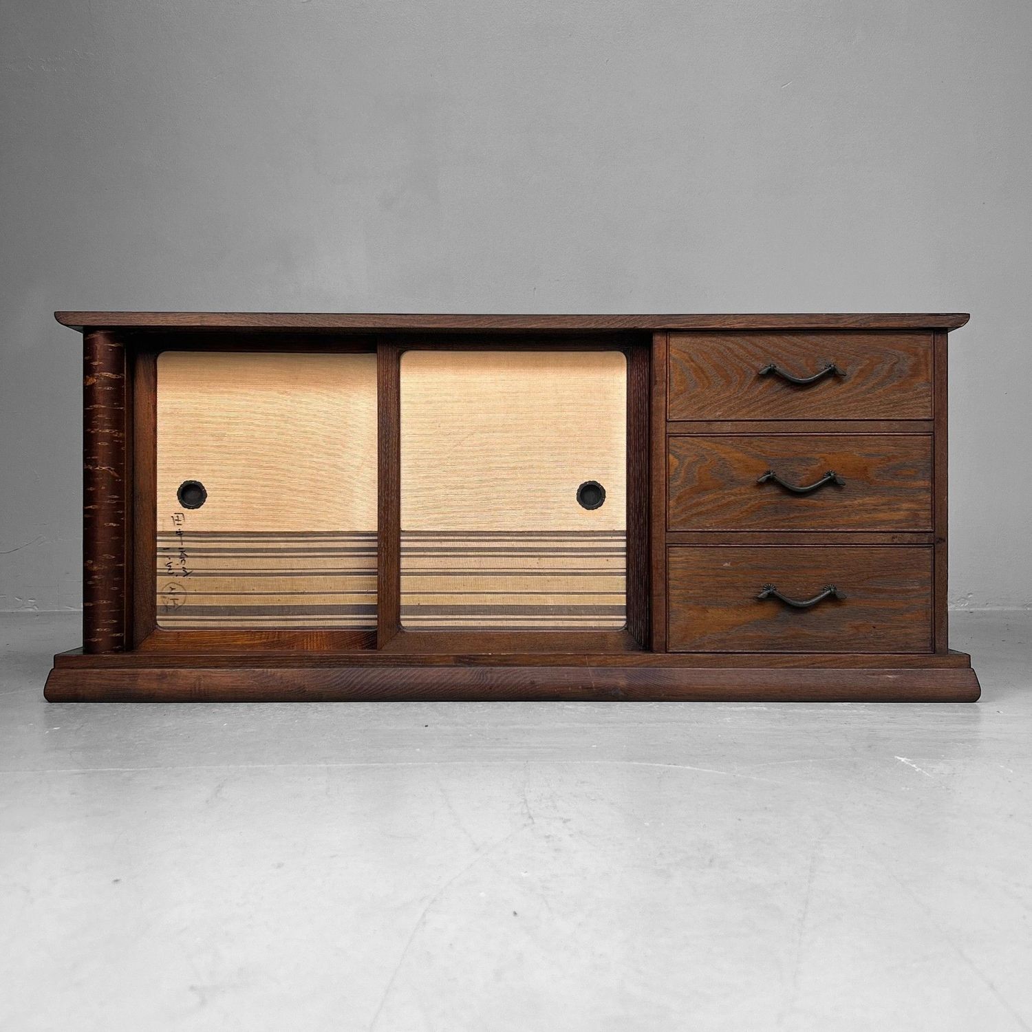 Japanse Tokonoma Tansu, Laag Minimalistisch Display Meubel, 1950s