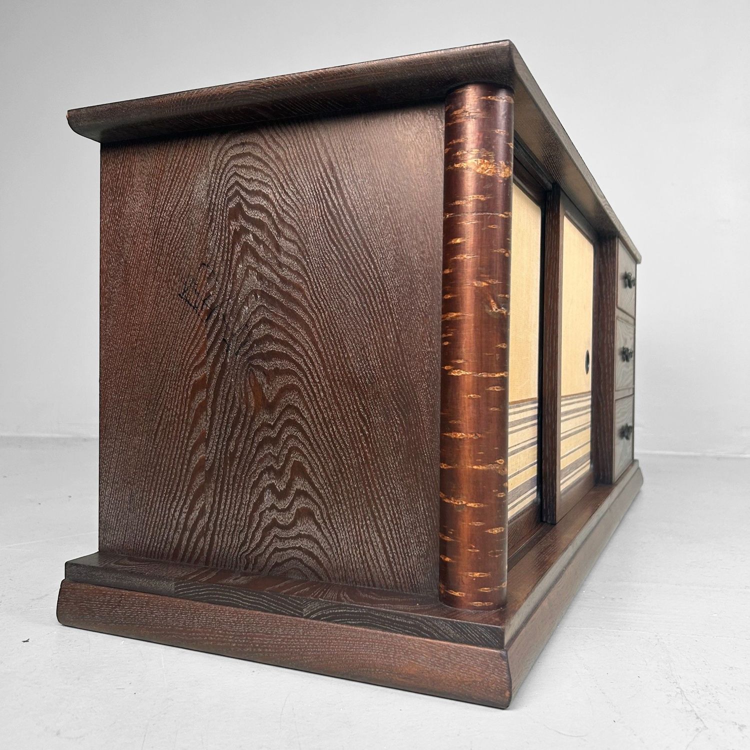 Japanse Tokonoma Tansu, Laag Minimalistisch Display Meubel, 1950s