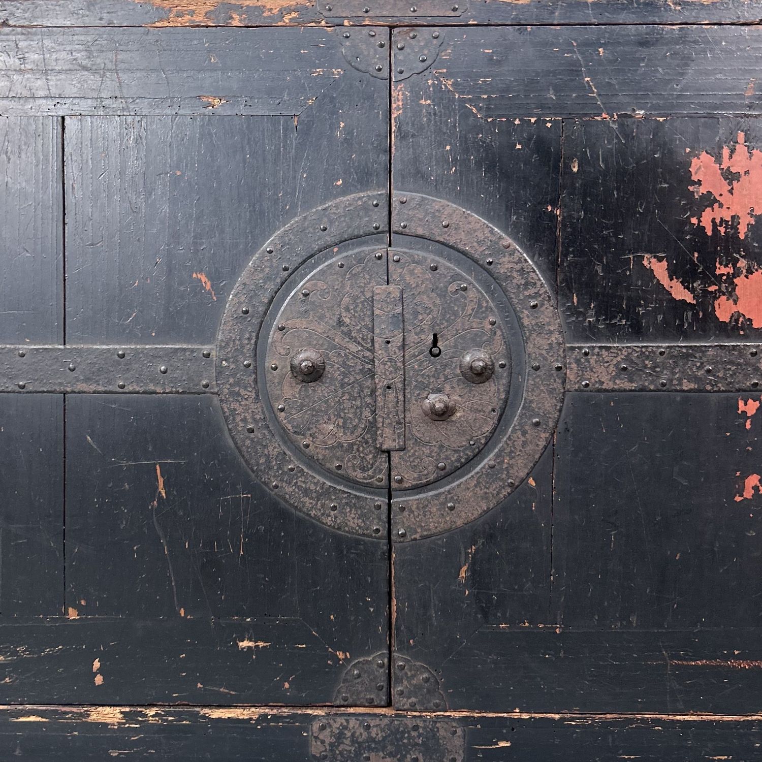 Antieke Japanse Tansu Ladekast — 1900s, met Geheime Lade