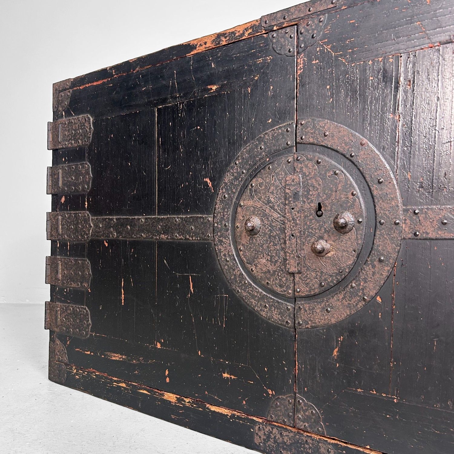 Antieke Japanse Tansu Ladekast — 1900s, met Geheime Lade