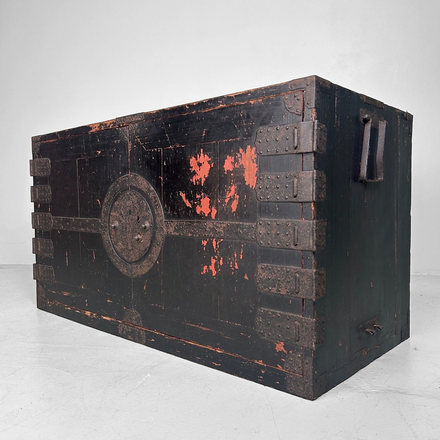 Antieke Japanse Tansu Ladekast — 1900s, met Geheime Lade