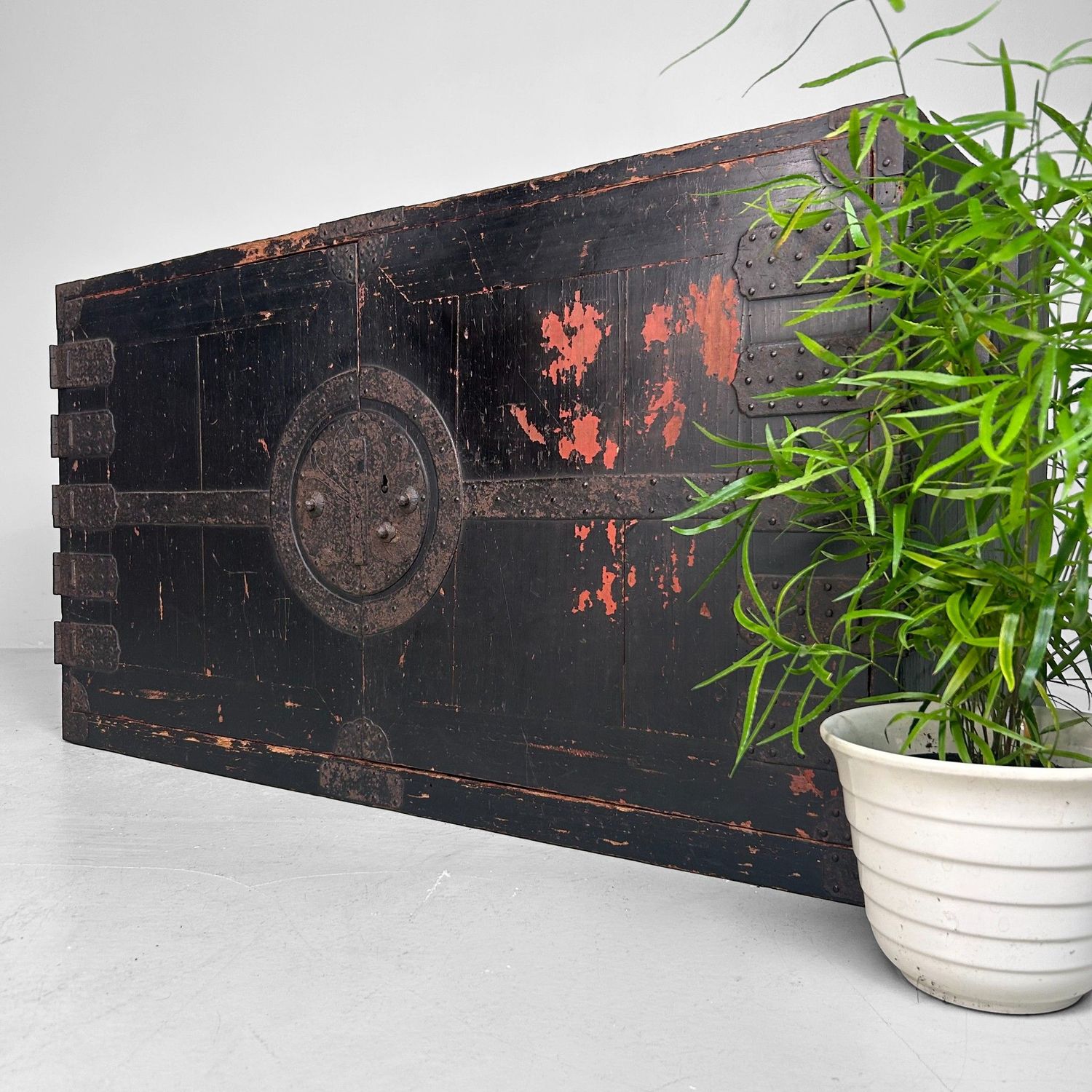 Antieke Japanse Tansu Ladekast — 1900s, met Geheime Lade