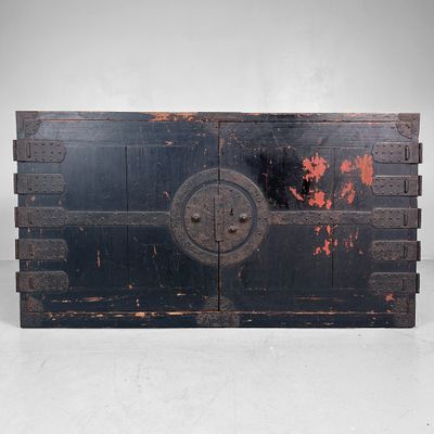 Antieke Japanse Tansu Ladekast — 1900s, met Geheime Lade