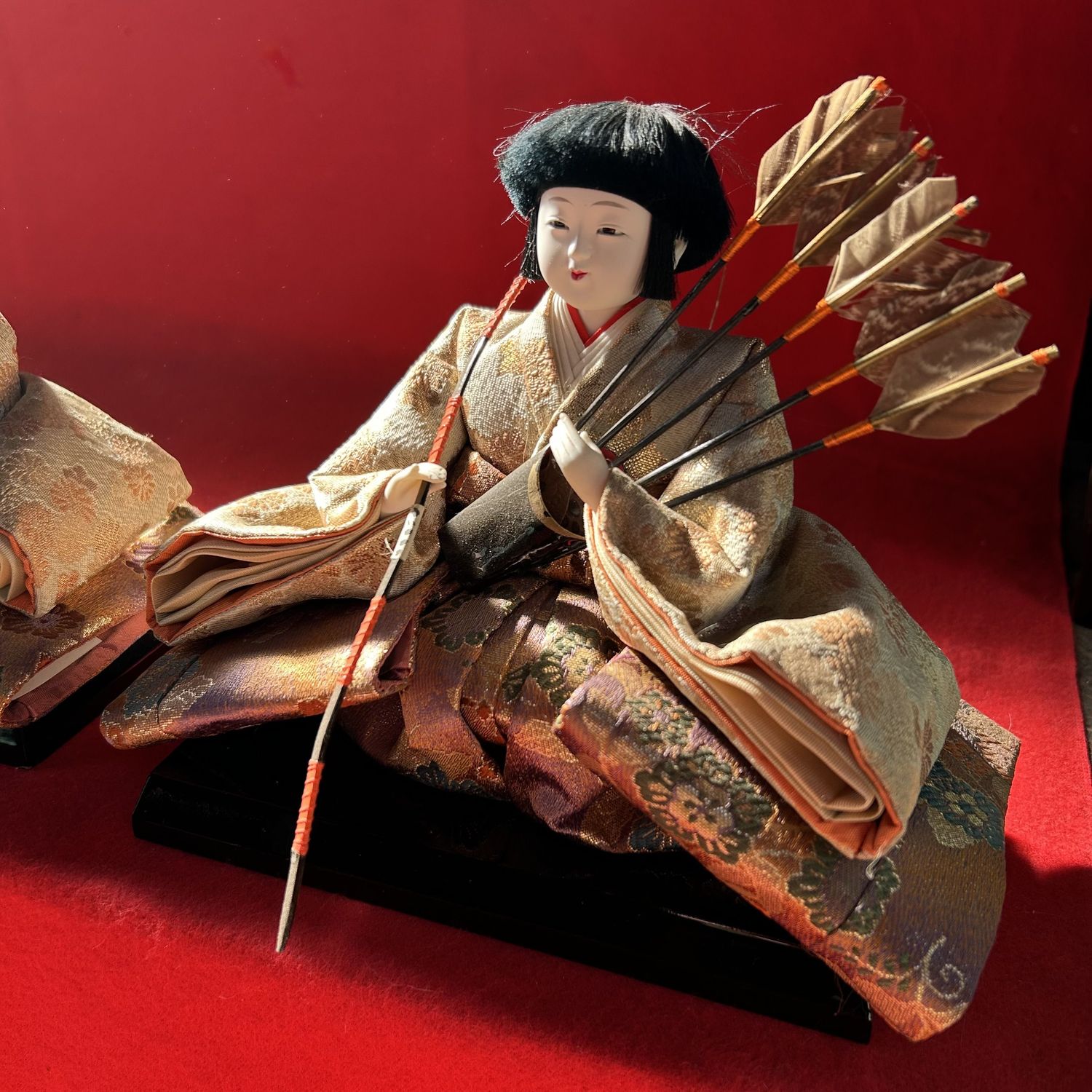 Large Hina Ningyō — Emperor & Empress, complete court — 1980s