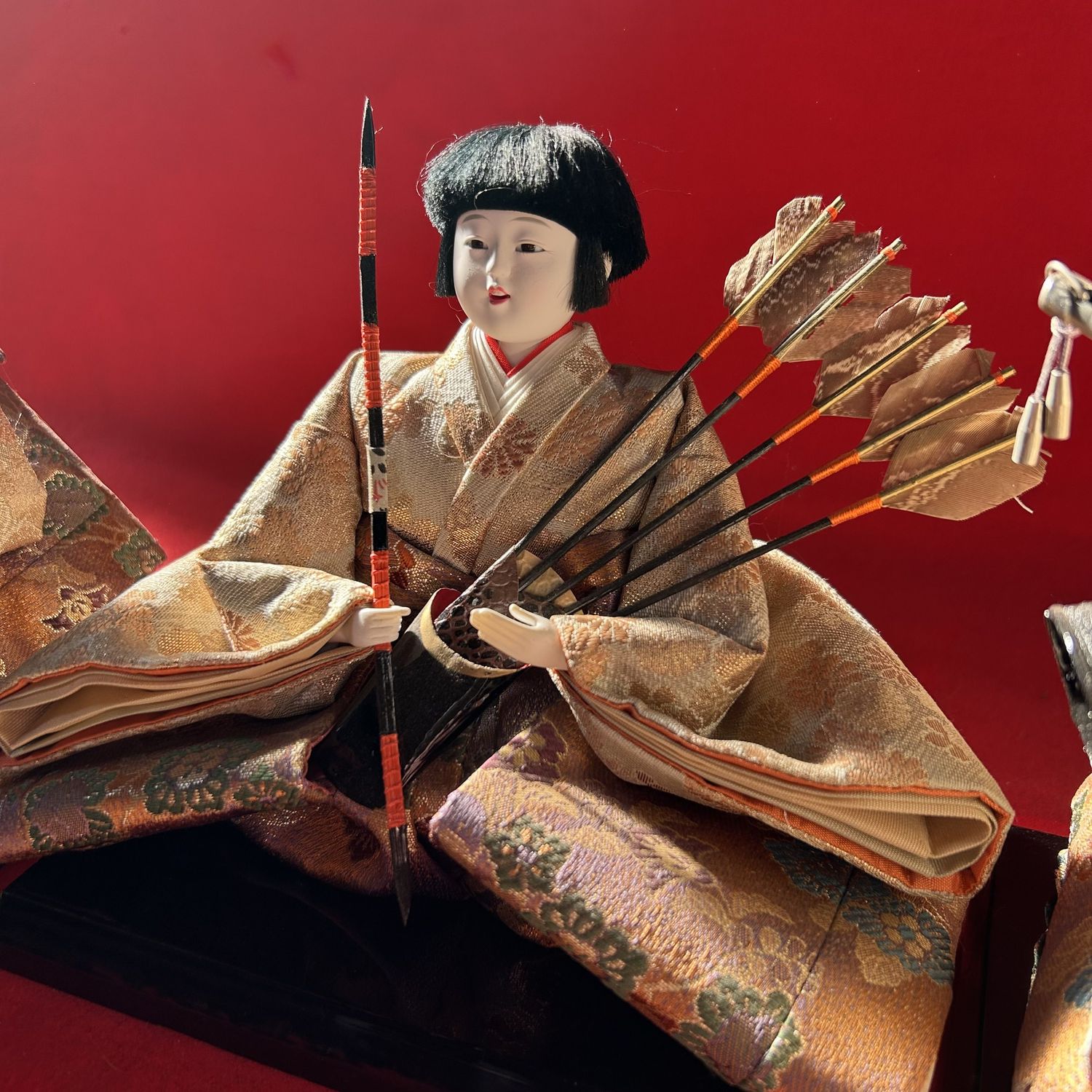 Large Hina Ningyō — Emperor & Empress, complete court — 1980s