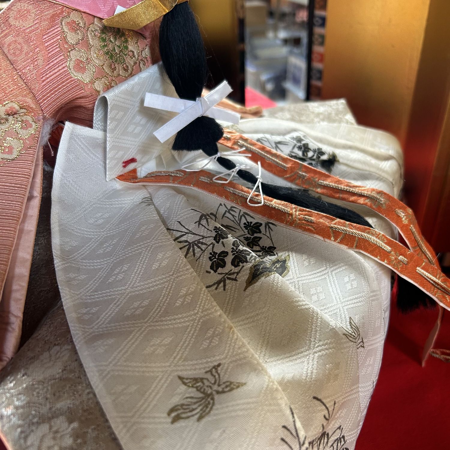 Large Hina Ningyō — Emperor & Empress, complete court — 1980s