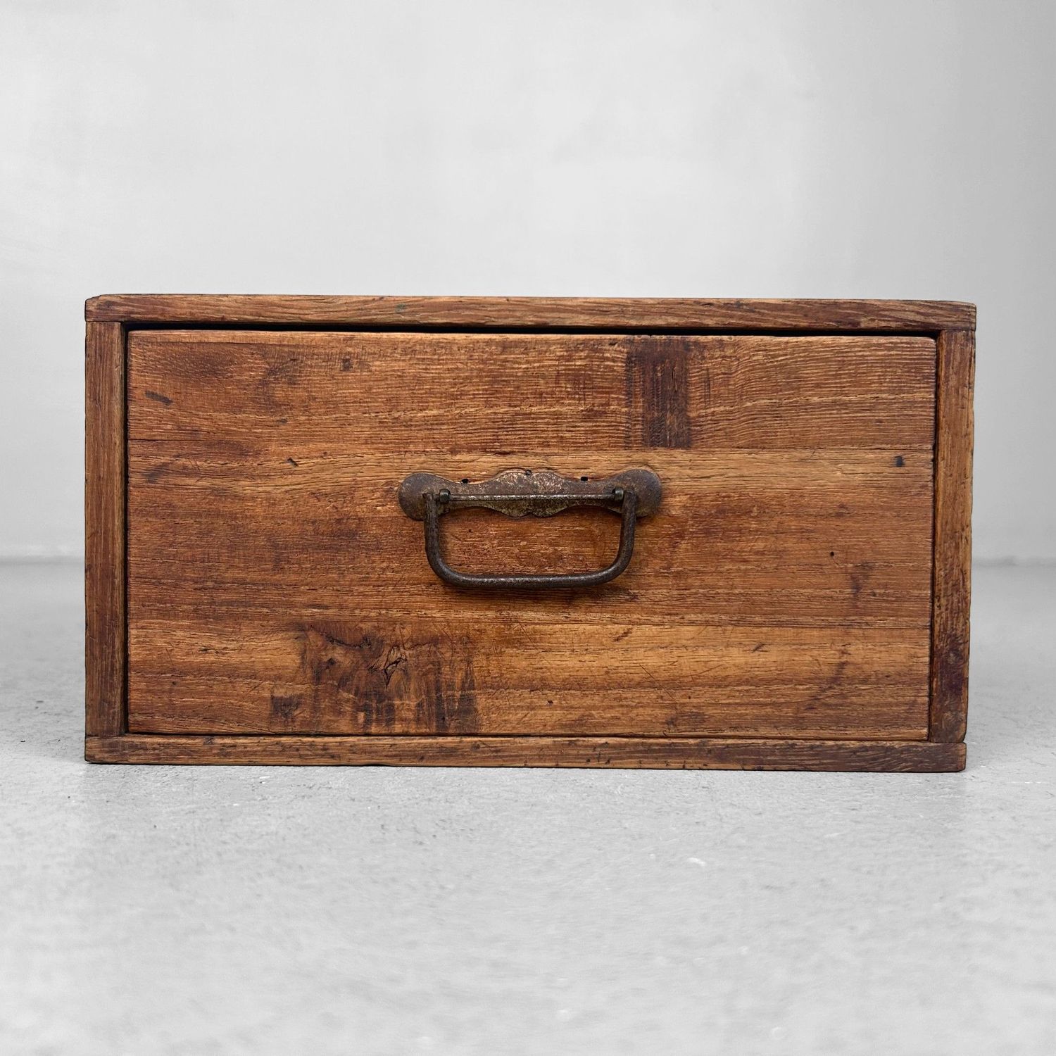 Vintage Japanse Houten Opbergdoos met Lade, 1930s Vintage Japanse Houten Opbergdoos met Lade, 1930s